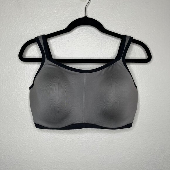 Natori Womens Yogi Contour Underwire Sports Bra 36G Gray Black 731050 - Picture 2 of 6